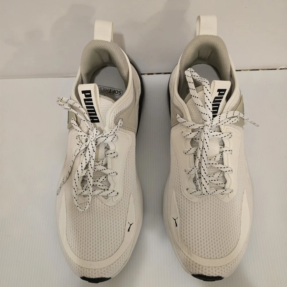 PUMA SoftRide Off White Gym Sneakers Cell Thrill Athletic Shoes Mens Size 8.5